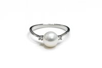 Anello Nihama Donna in Oro bianco Perla NA0730O4FABI075